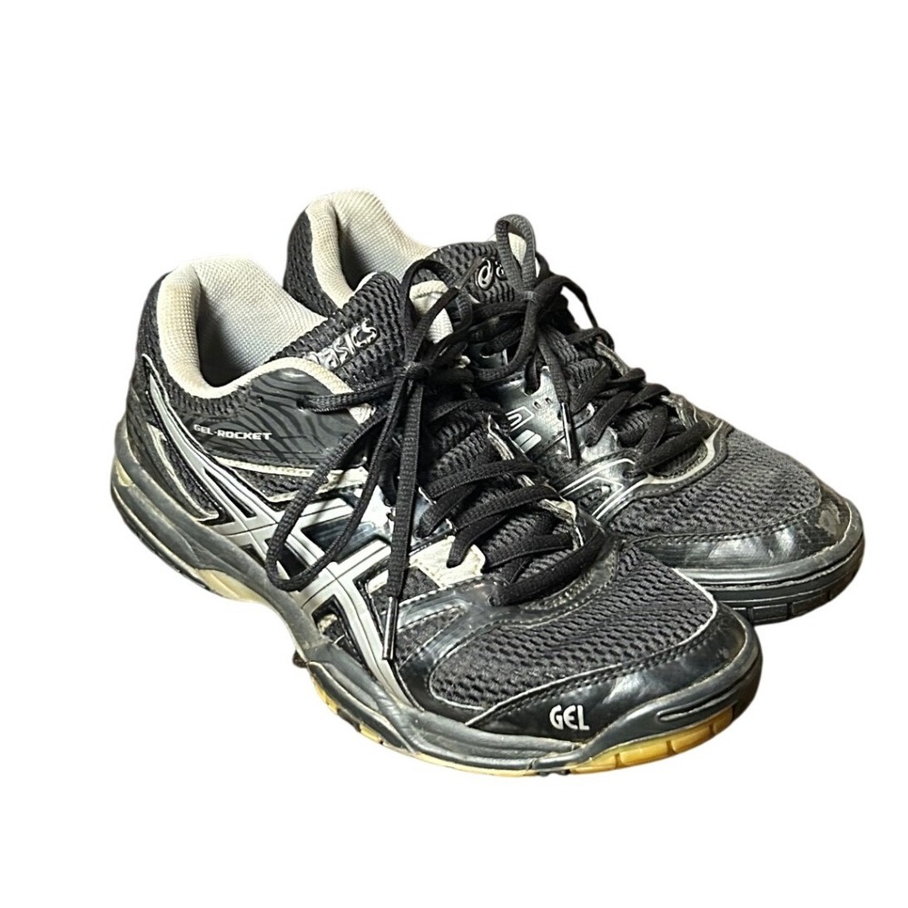 Asics Gel-Rocket 7 Volleyball Sneakers Shoes 8.5 Black B455N Athletics Gym Sport